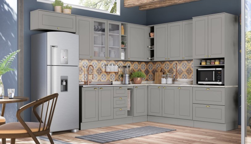 Cozinha Americana Cinza 24.2