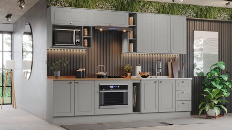Cozinha Americana Cinza 24.1