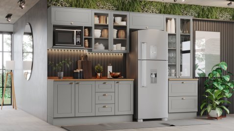 Cozinha Americana Cinza 24.3