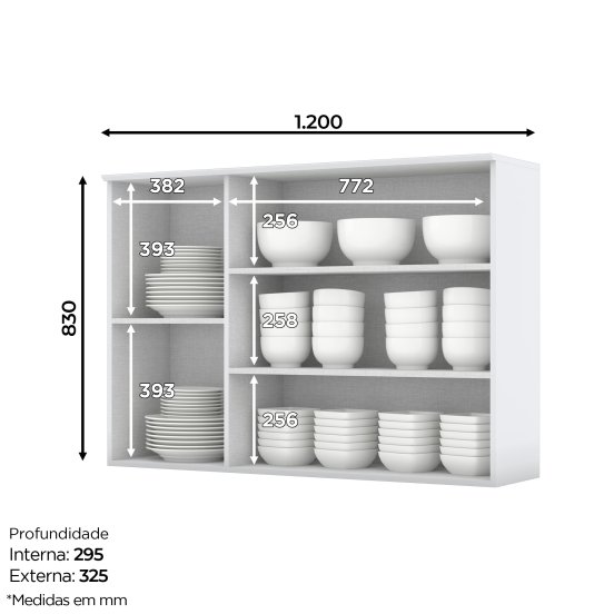Aéreo 03 Portas 1200 mm Americana