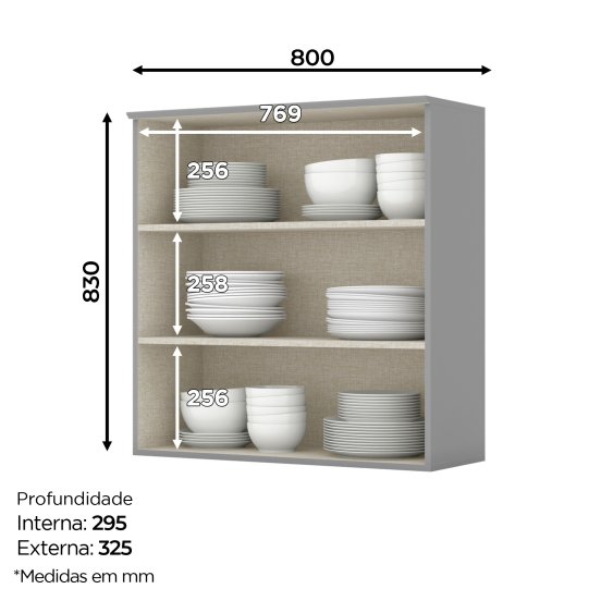 Aéreo 02 Portas 800 mm Americana