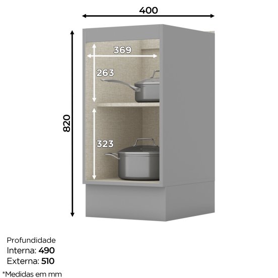 Armário 01 Porta 400 mm Americana