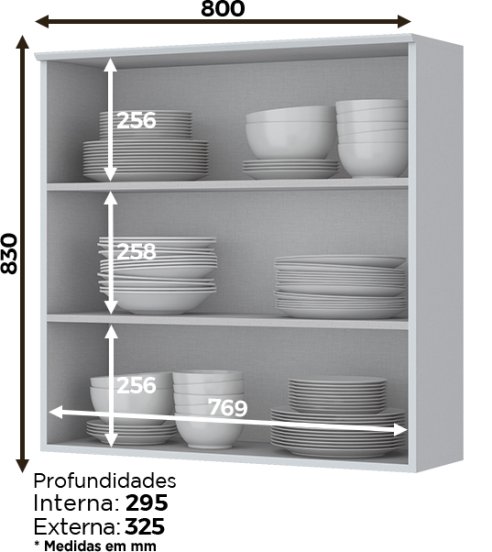Aéreo 02 Portas 800 mm Americana
