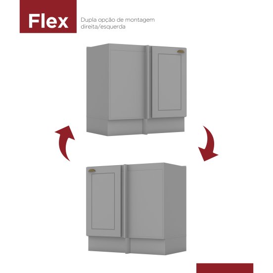 Armário Canto Reto 01 Porta Americana