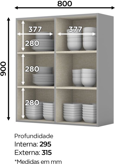 Belize Top Cabinet 02  Doors 800mm