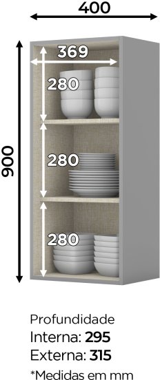 Aéreo 01 Porta 400 mm Belize