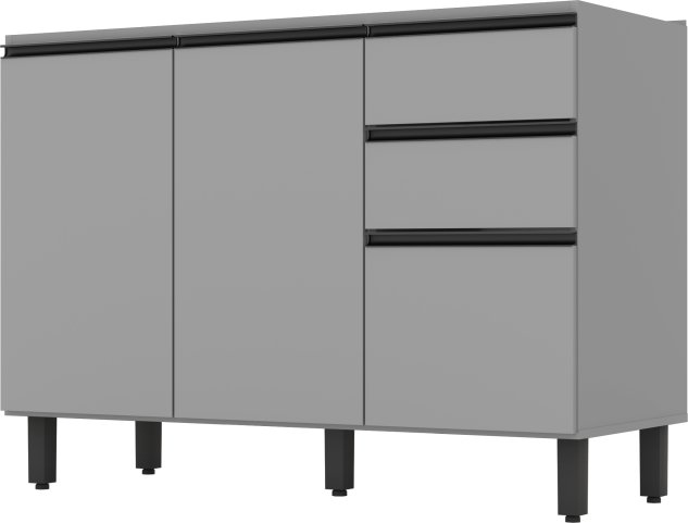 Armário Pia 02 Portas 03 Gavetas 1.200 mm Belize