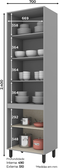 Cristaleira 04 Portas Belize