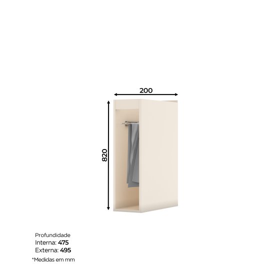 Armario Porta Toalla 200 mm Connect