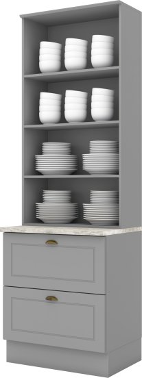 Cristaleira 02 Portas 02 Gavetas Americana