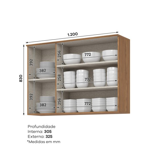 Aéreo 03 Portas 1.200 mm Requinte