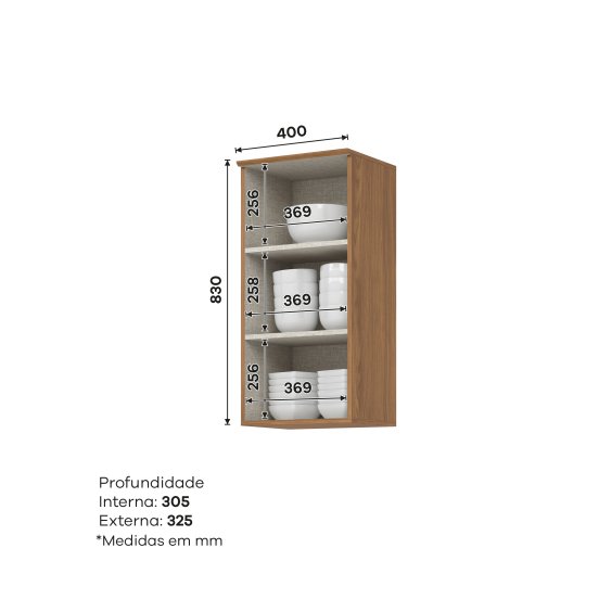 Aéreo 01 Porta 400 mm Requinte