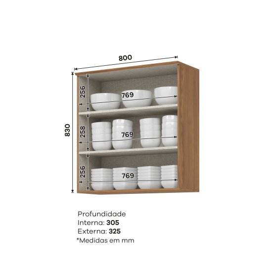 Aéreo 02 Portas 800 mm Requinte