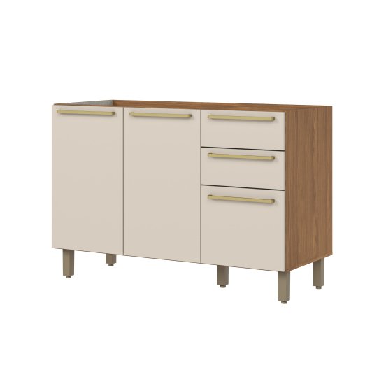 Balcão Pia 03 Portas 02 Gavetas 1.200 mm Requinte