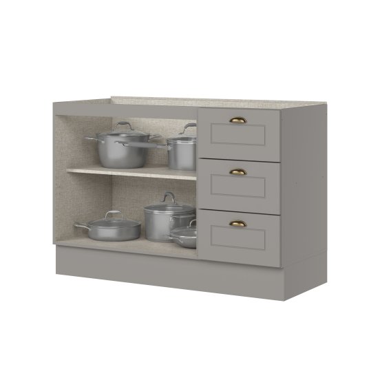 Armário Pia 03 Gavetas 02 Portas 1.200 mm Americana