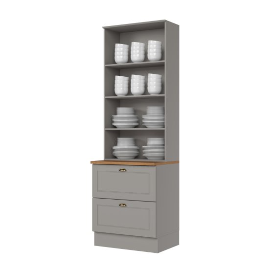 Cristaleira 02 Portas 02 Gavetas Americana