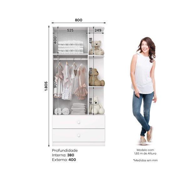 Guarda-roupa Labirinto 02 Portas