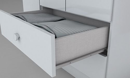 Cajones con correderas metálicas