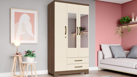 Acai Castanho/OffWhite Espelho