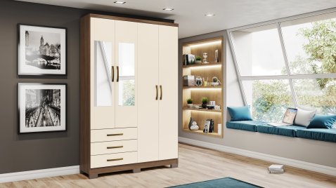 Caju 04 Castanho;OffWhite Espelho