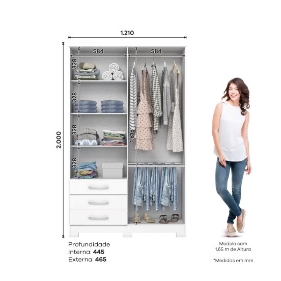 Guarda-roupa Caju 04 Portas