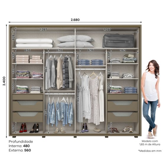 Armario Cavic 02 Puertas Correderas