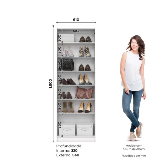Guarda-roupa Multiuso Margarida 02 Portas