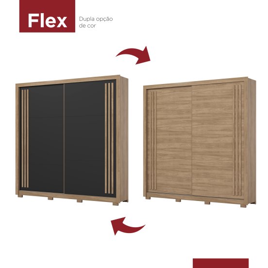 Guarda-roupa Aston 02 Portas Deslizantes