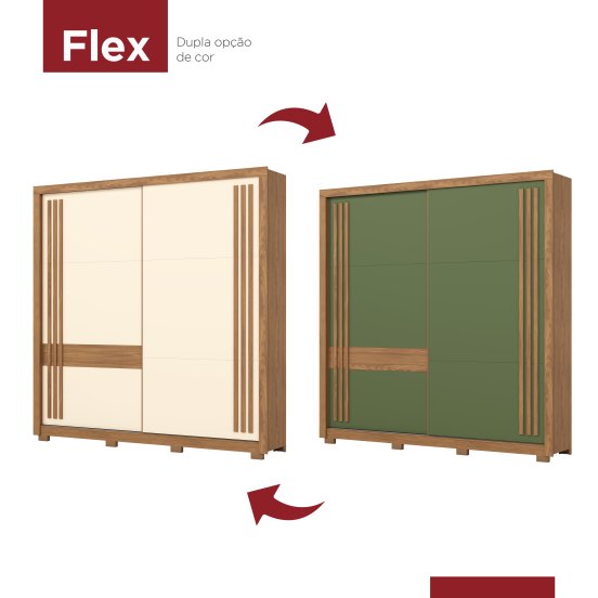 Guarda-roupa Aston 02 Portas Deslizantes