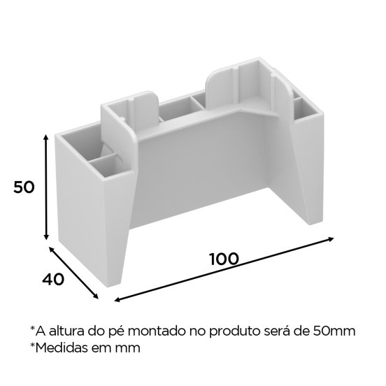 Kit Pés Plástico 08 Unidades