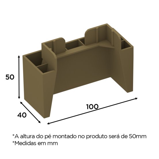 Kit Pés Plástico 08 Unidades