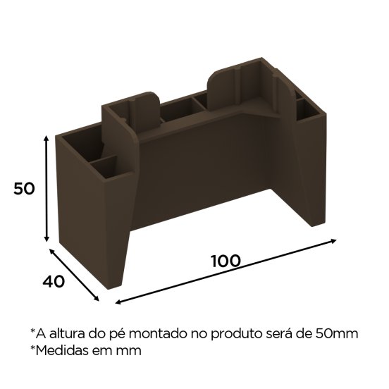 Kit Pés Plástico 08 Unidades