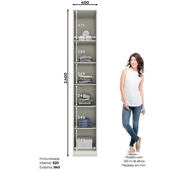 Guarda-roupa 01 Porta Seletto