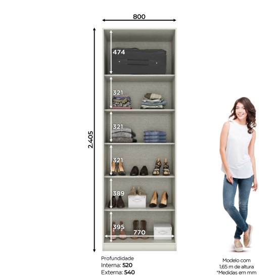 Guarda-roupa 02 Portas Seletto