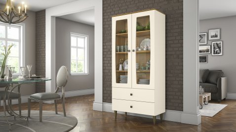 Cristaleira Liz Off White/Nature