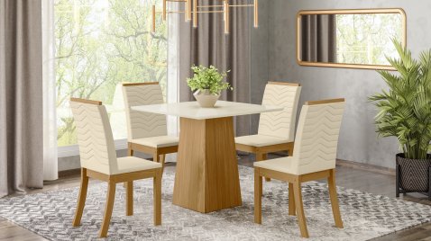 Mesa Dora + 04 Cadeiras Isa